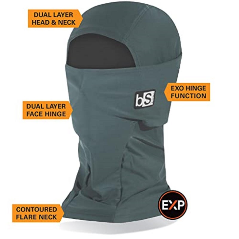 BLACKSTRAP Expedition Hood Balaclava Face Mask â€“ Dual Layer Cold Weather Gear for Men & Women, Headwear That's Breathable, Moisture-Wicking, and Helmet-Compatible, One Size (Steel) - Image 3